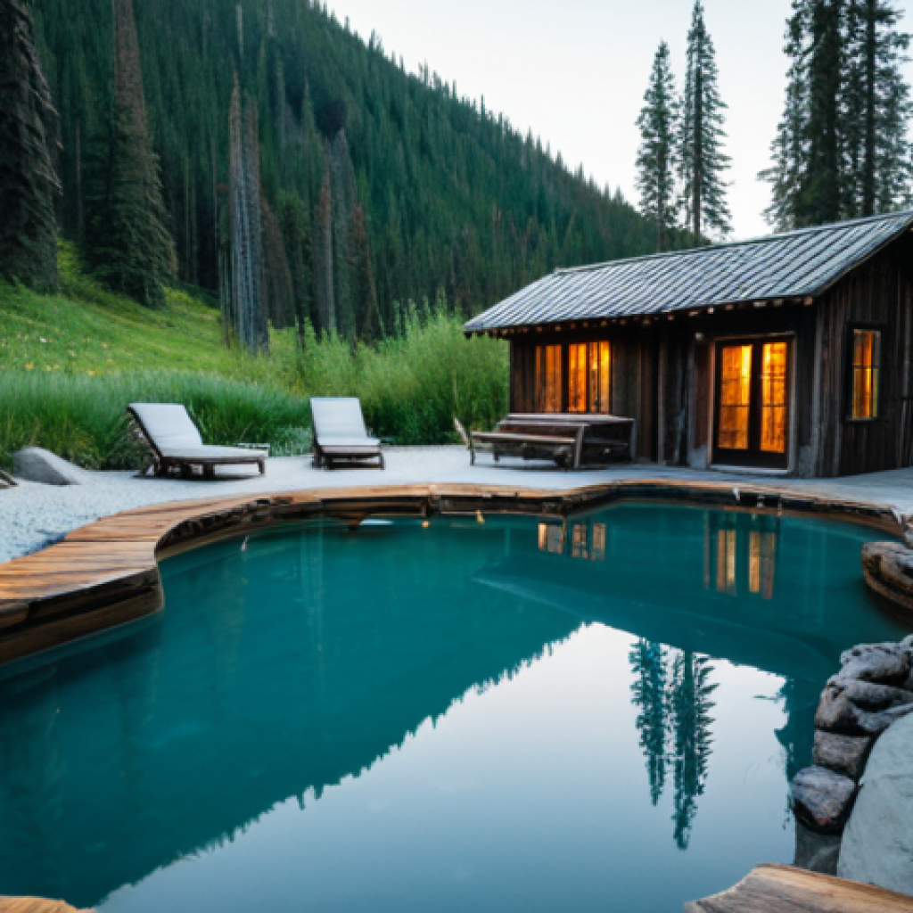 Prompt 1: Rustic Serenity in Natural Hot Springs**