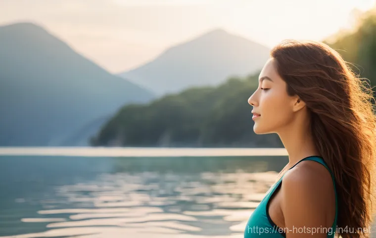 온천과 미용 - **Prompt 2: Deep Relaxation and Detoxification in Nature's Embrace**
    "A person, gender ambiguous...