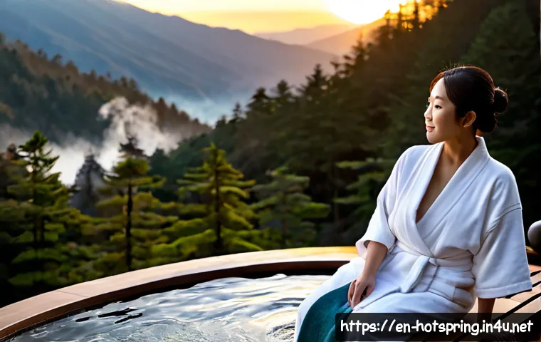 Home 17 온천 관광 패키지 - Photorealistic luxury hot spring tourism package scene in a serene Japanese mountain resort, mature ...